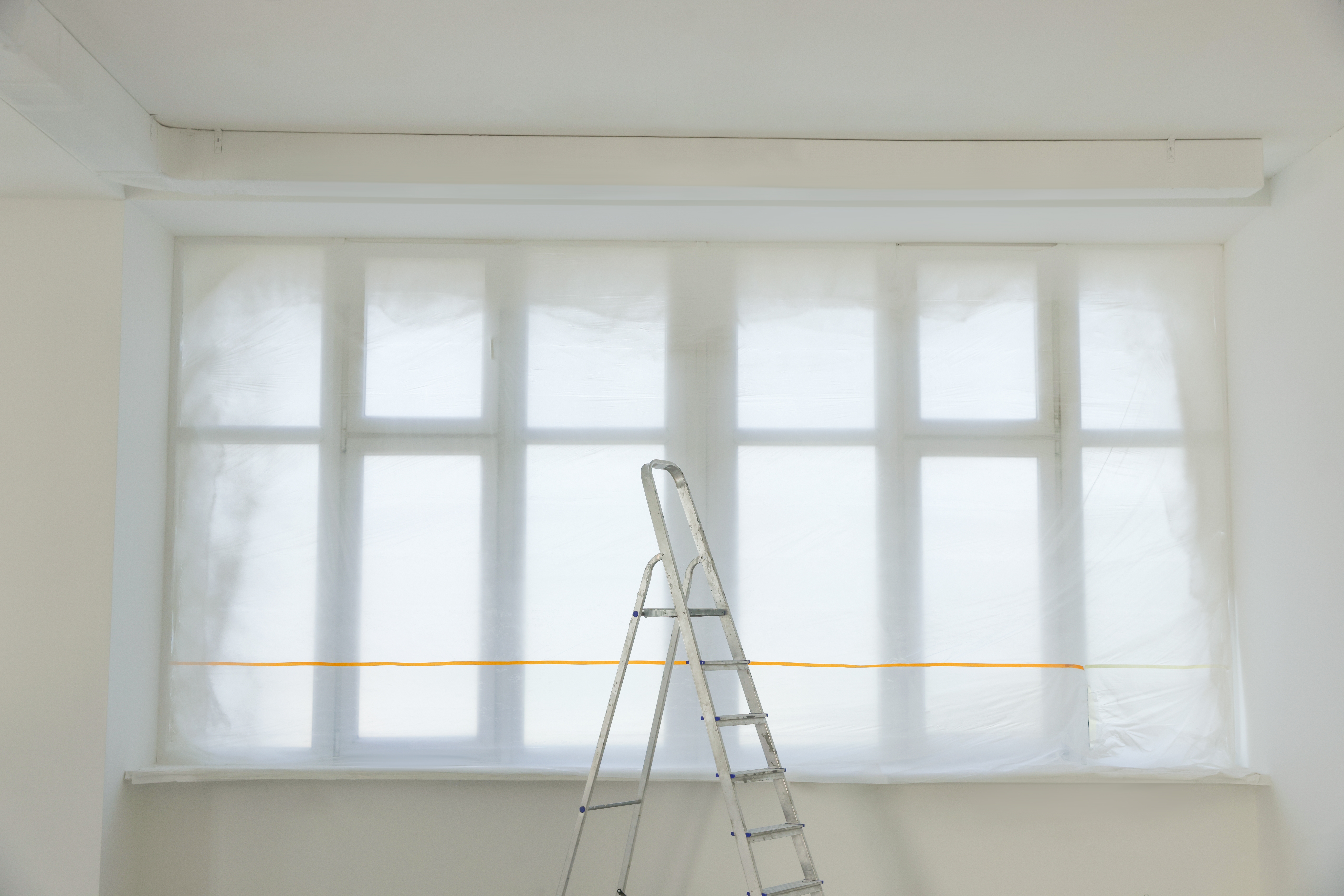 Window coverings with a ladder