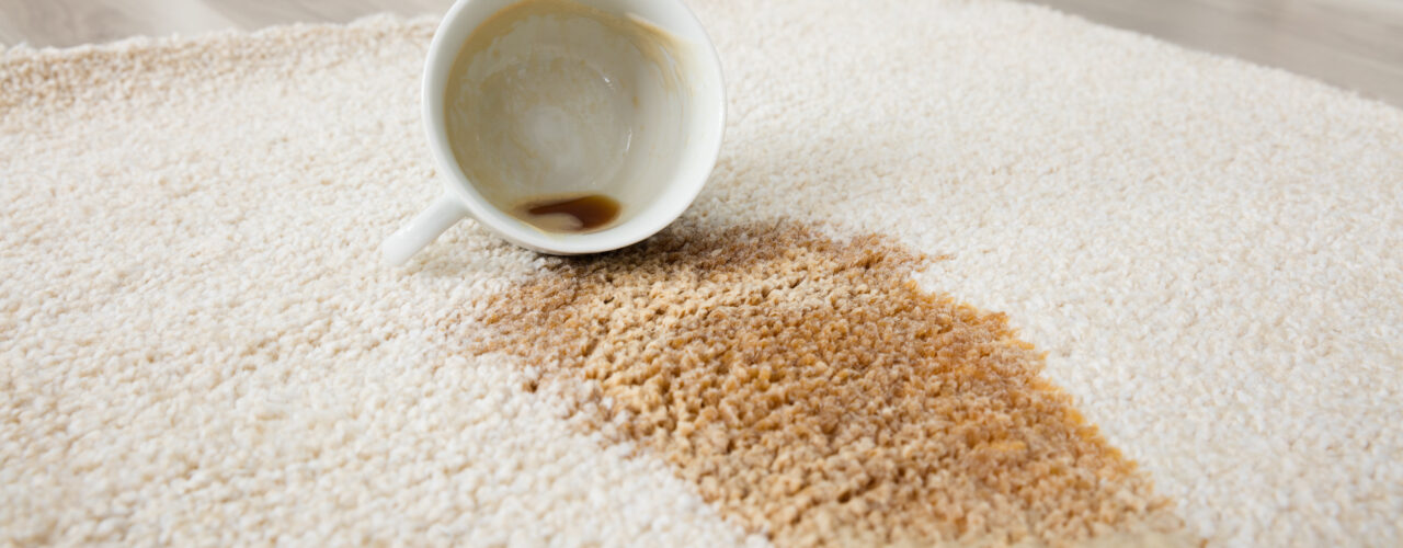 Coffee spilled on carpet